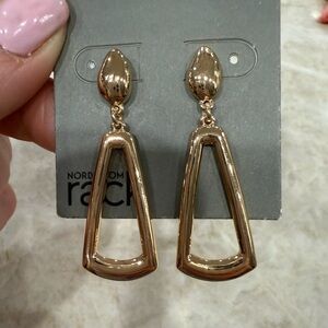 Nordstrom Gold Geometric Earrings with Hollow Frame Design